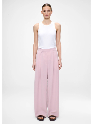 Japanese crepe jade pants powder pink