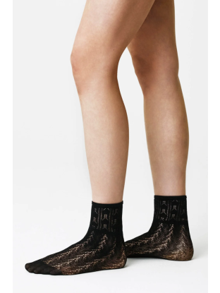 Erica Crochet Socks Black
