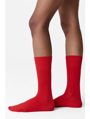 Edna Cotton Socks Red 2-pack