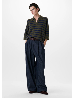 Polo Dawson Grey Blue Stripe