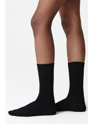 Edna Cotton Socks Black 2-pack