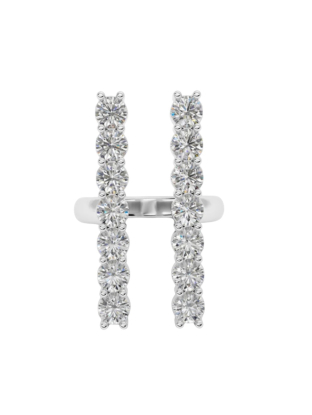 Iris Diamond Ring Silver