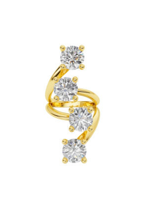 Quatro Diamond Ring Gold