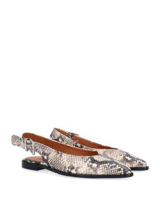 Slingback Off White Medina Snake 32