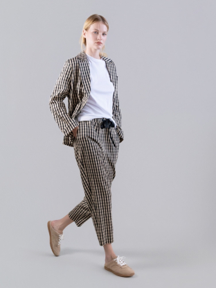 Checked Blazer Black