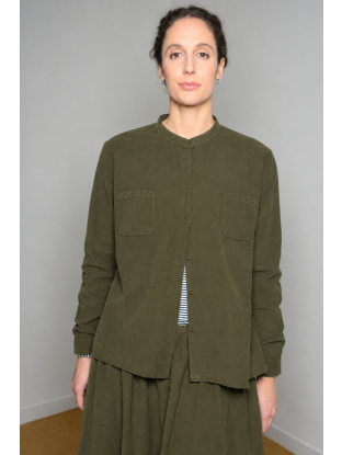 Shirt Korean Collar Green