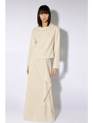 Draped Blouse Beige