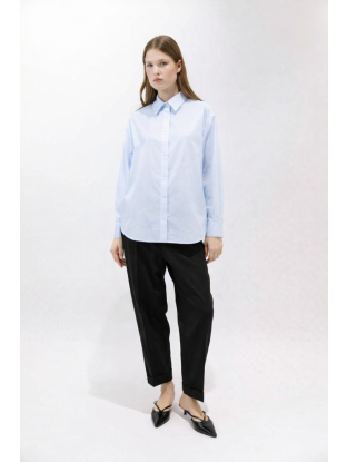 Blouse with Rhinestones Light Blue