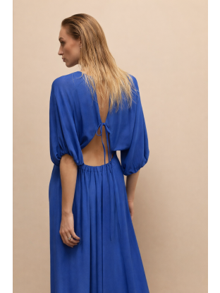 jurk ibizan crepe blue 