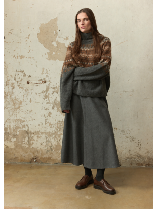 Skirt Flare Grey Melange
