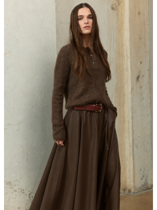 Skirt Leatherlike Brown