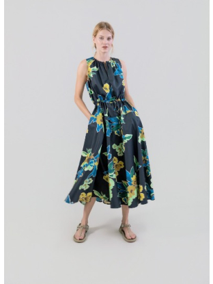 Dress Black with Flowers