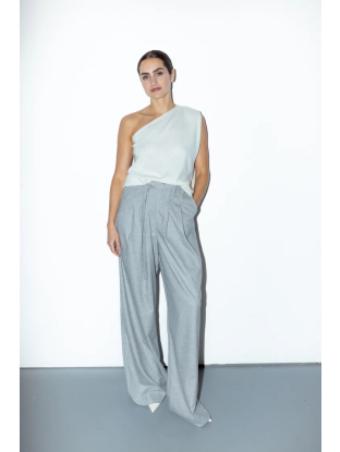 Pantalon Fiona vichy gris