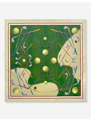 Scarf The Golf Season Grass Green Beige Yellow