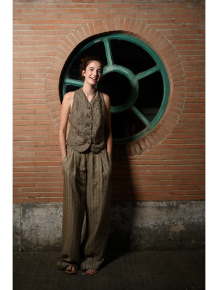 Large pants with pockets Clay