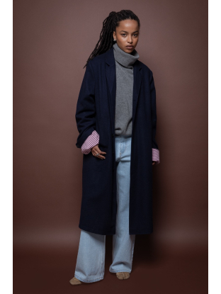 Manteau Rain en feutre nuit bleu