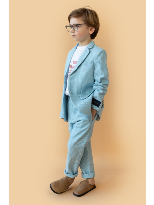 shop nu broek dhokla b boys blue van simple kids bij ik koop Belgisch conceptstore 'les belges', ruimste aanbod van Belgische kindermode