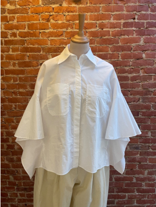 Blouse popeline wit