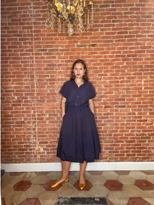 Skirt Popeline Aubergine