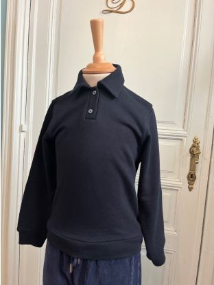 Polo sweater nuit blauw