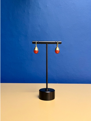 Oorbellen Drop kristal koraal