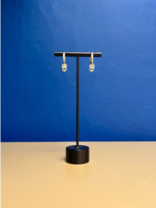 Oorbellen Zebra messing goud