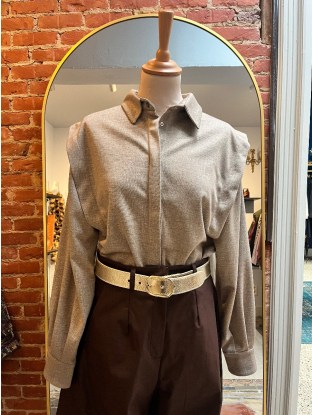 Greige blouse Marushka