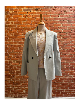 Blauwe blazer Nathalie Vleeschouwer Davos