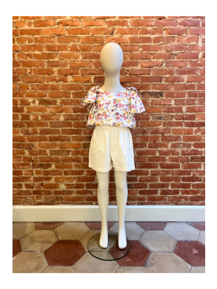 short giant twill white van simple kids