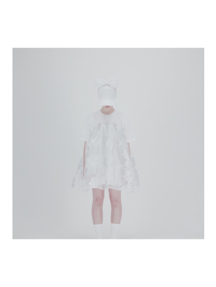 Jurk 4050 wit crunch rose