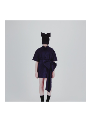 blouse 1521 nylon dark blue van caroline bosmans