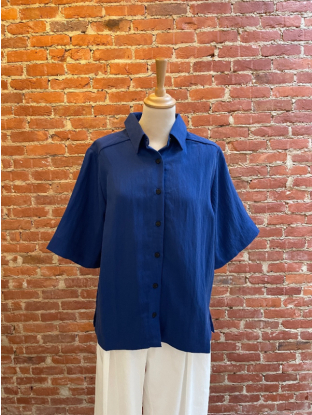 Blauw hemd Nathalie Vleeschouwer Fermo