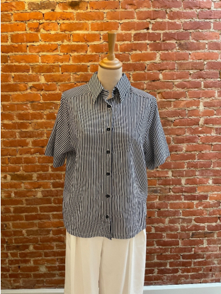 Blauw hemd streep Nathalie Vleeschouwer Falma