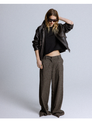 Pants Carla Check Brown