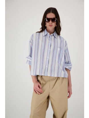 Hemd Nikki Multi-Stripe blauw