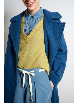 Shirt Korean Collar Blue