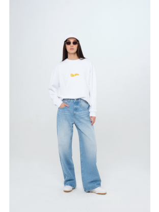 Jeans Poppy Eco brede pijp 8642 - medium taille