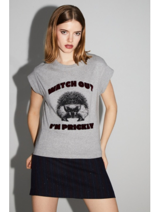 T-shirt Egel Prickly grijs