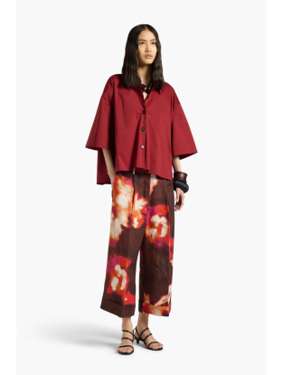 Trousers Zack Fiore Macro Bordeaux