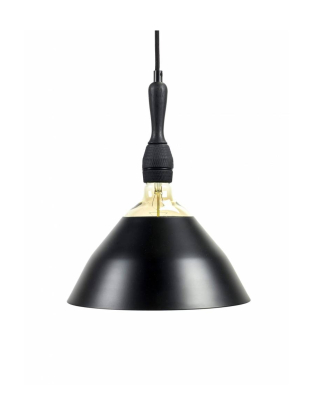lampe conique noir de studio simple
