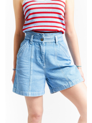 short siesta light denim van indee