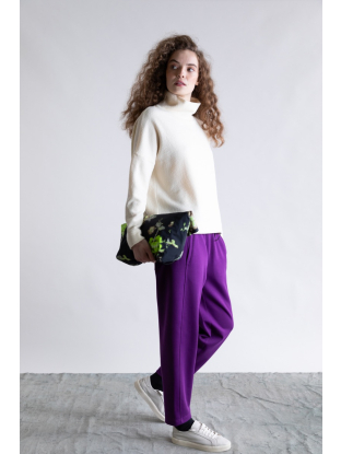 Pantalon style jogging violet