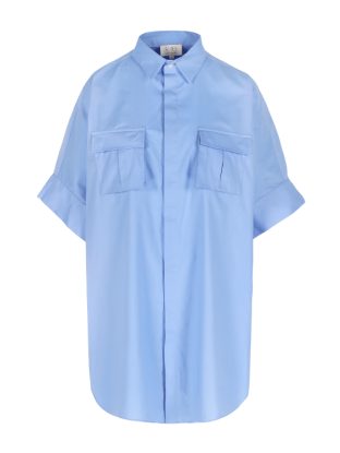 Hemd Stockholm lang Bright Blue