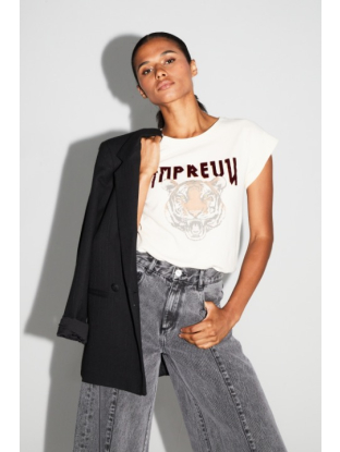 T-shirt Tijger beige