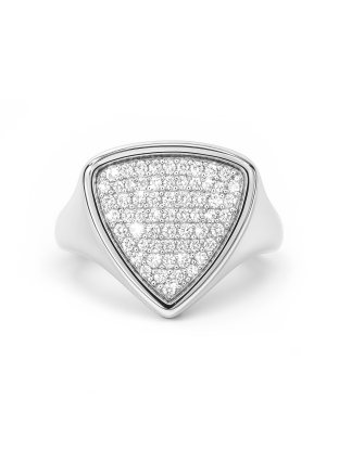 Triangle bague argent