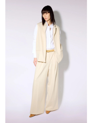 Wide Trousers Beige