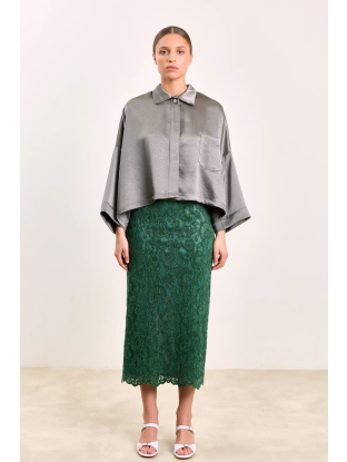 Yannick boxy shirt groen