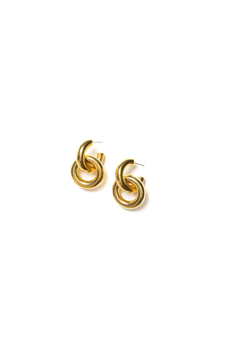oorbel arc earpost gold van laurence delvallez
