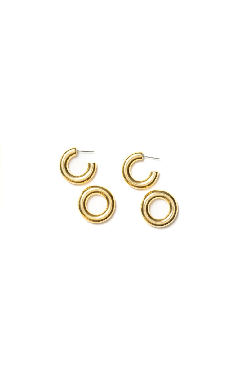 oorbel arc earpost gold van laurence delvallez