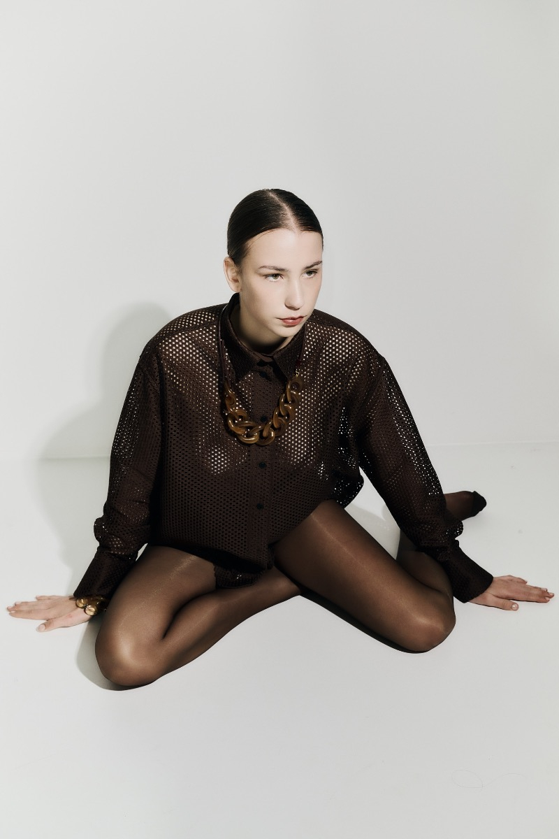 halsketting flint necklace honey van laurence delvallez